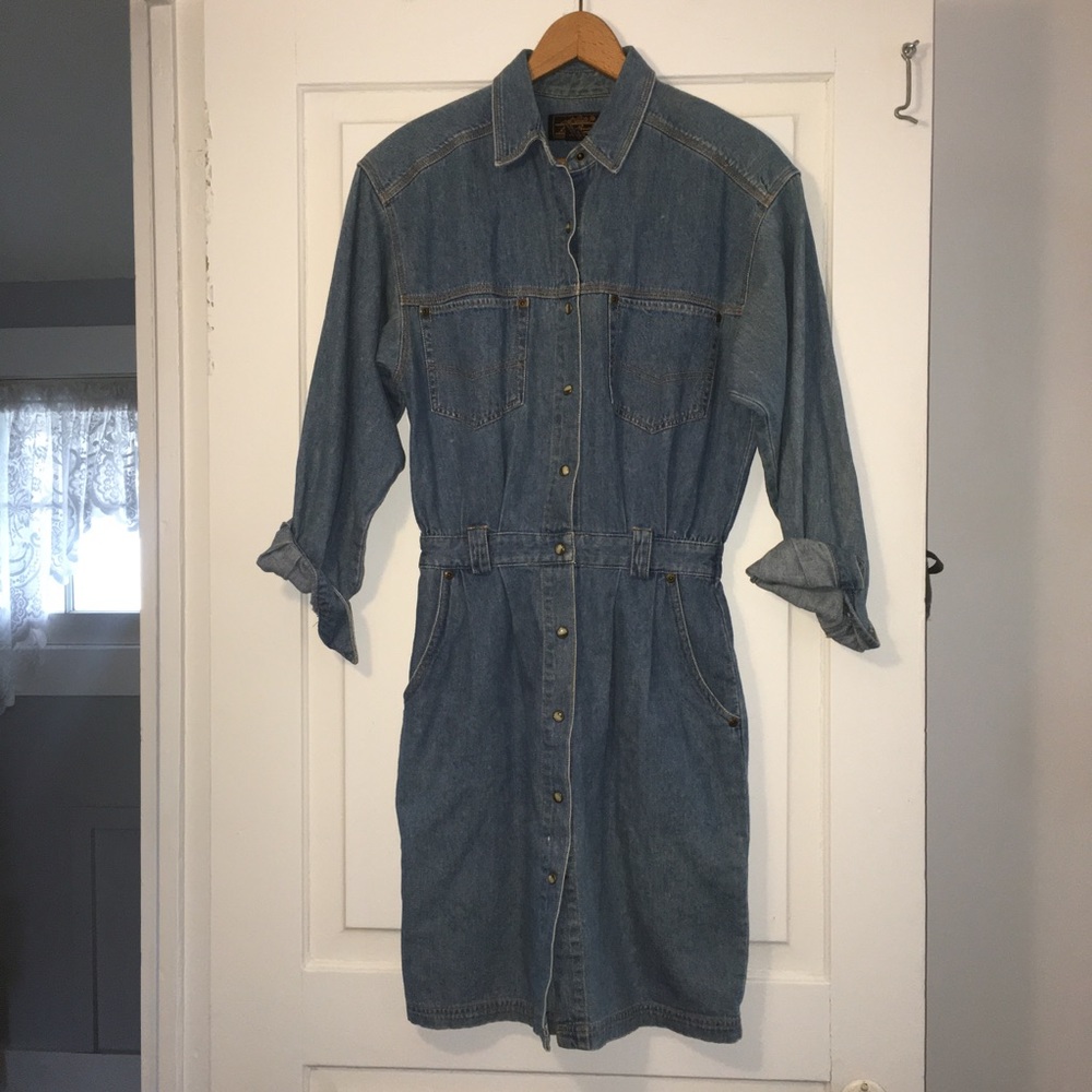 Vintage 90’s Eddie Bauer Denim Dress! Sz. S